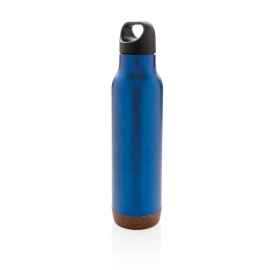 Герметичная вакуумная бутылка Cork, 600 мл, синий, Цвет: синий, Размер: , высота 29 см., диаметр 7,2 см.