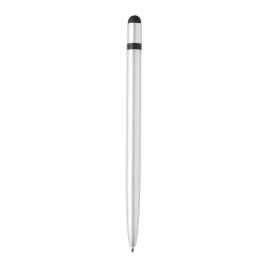 Металлическая ручка-стилус Slim, серебряный, серебряный, Цвет: серебряный, Размер: , высота 14 см., диаметр 0,8 см.