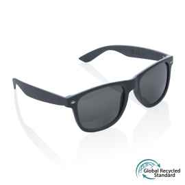 Солнцезащитные очки из переработанного пластика (сертификат GRS), темно-серый,, Цвет: темно-серый, Размер: Длина 14,4 см., ширина 4,8 см., высота 3 см.