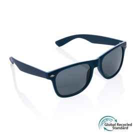 Солнцезащитные очки из переработанного пластика (сертификат GRS), темно-синий, Цвет: темно-синий, Размер: Длина 14,4 см., ширина 4,8 см., высота 3 см.