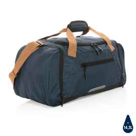 Дорожная сумка Impact Urban из RPET AWARE™, темно-синий, Цвет: темно-синий, Размер: Длина 55 см., ширина 26 см., высота 25 см.