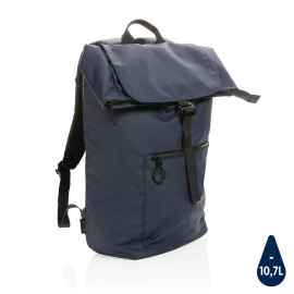 Водонепроницаемый рюкзак Impact из RPET AWARE™ для ноутбука 15,6', Синий, Цвет: темно-синий, Размер: Длина 32 см., ширина 14 см., высота 47 см.