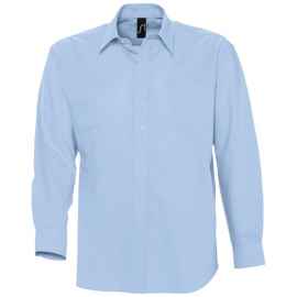 Рубашка мужская с длинным рукавом Boston голубая, размер S, Цвет: голубой, Размер: S