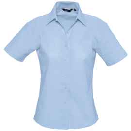 Рубашка женская с коротким рукавом ELITE голубая, размер XS, Цвет: голубой, Размер: XS