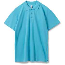 Рубашка поло мужская Summer 170 бирюзовая, размер XXL