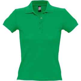 Рубашка поло женская People 210 ярко-зеленая, размер S, Цвет: зеленый, Размер: S
