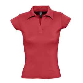 Рубашка поло женская без пуговиц Pretty 220 красная, размер L, Цвет: красный, Размер: L
