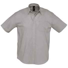 Рубашка мужская с коротким рукавом Brisbane серая, размер M, Цвет: серый, Размер: M