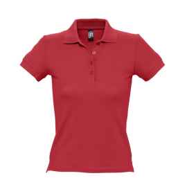 Рубашка поло женская People 210 красная, размер S, Цвет: красный, Размер: S