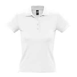 Рубашка поло женская People 210 белая, размер S, Цвет: белый, Размер: S