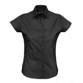Рубашка женская с коротким рукавом Excess черная, размер L, Цвет: черный, Размер: L