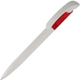 Ручка шариковая Bio-Pen, белая с красным, Цвет: красный, Размер: 14