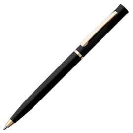 Ручка шариковая Euro Gold, черная, Цвет: черный, Размер: 13