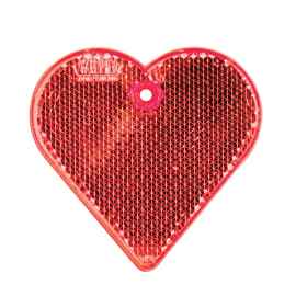 Пешеходный светоотражатель «Сердце», красный, Цвет: красный, Размер: 5