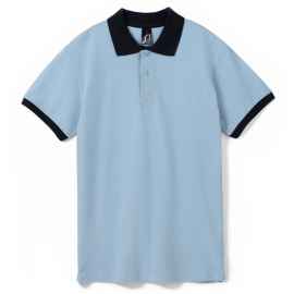 Рубашка поло Prince 190 голубая с темно-синим, размер XS, Цвет: синий, Размер: XS