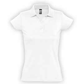Рубашка поло женская Prescott women 170 белая, размер L, Цвет: белый, Размер: L