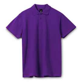 Рубашка поло мужская Spring 210 темно-фиолетовая, размер S, Цвет: фиолетовый, Размер: S