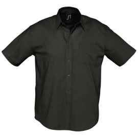 Рубашка мужская с коротким рукавом Brisbane черная, размер S, Цвет: черный, Размер: S