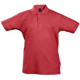 Рубашка поло детская Summer II Kids, красная, на рост 106-116 см, Цвет: красный, Размер: 6 лет (106-116 см)