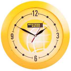Часы настенные Vivid Large, желтые, Цвет: желтый, Размер: диаметр 30