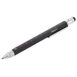 Ручка шариковая Construction, мультиинструмент, черная, Цвет: черный, Размер: 15х1х1 с