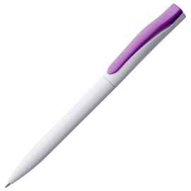 Ручка шариковая Pin, белая с фиолетовым, Цвет: фиолетовый, Размер: 14