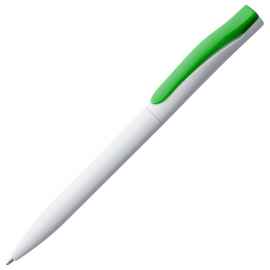 Ручка шариковая Pin, белая с зеленым, Цвет: зеленый, Размер: 14
