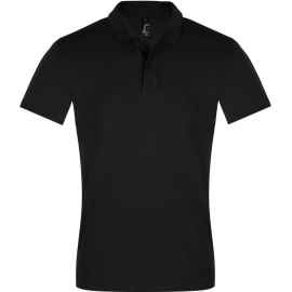Рубашка поло мужская Perfect Men 180 черная, размер S, Цвет: черный, Размер: S