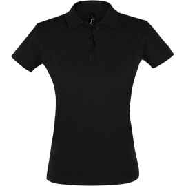 Рубашка поло женская Perfect Women 180 черная, размер S, Цвет: черный, Размер: S