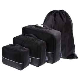 Дорожный набор сумок noJumble 4 в 1, черный, Цвет: черный, Размер: 35х25х10 с