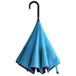 Зонт наоборот Unit Style, трость, сине-голубой, Цвет: голубой, Размер: Длина 78 см