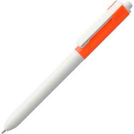Ручка шариковая Hint Special, белая с оранжевым, Цвет: оранжевый, Размер: 14х1 см