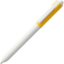 Ручка шариковая Hint Special, белая с желтым, Цвет: желтый, Размер: 14х1 см