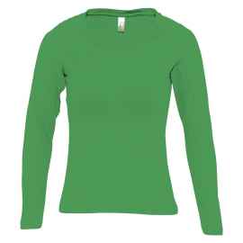 Футболка женская с длинным рукавом Majestic 150, ярко-зеленая, размер S, Цвет: зеленый, Размер: S