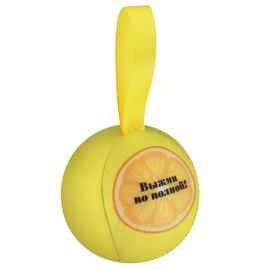 Шарик-антистресс с пожеланием «Лимон», желтый, Цвет: желтый, Размер: шарик: диаметр 9 с