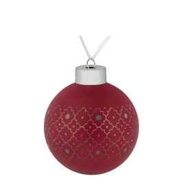 Елочный шар Chain, 8 см, красный, Цвет: красный, Размер: диаметр 8 с