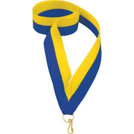 0021-131 Лента для медали, 22мм (синий, желтый), Цвет: синий, желтый
