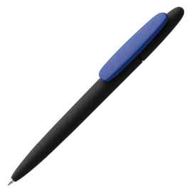 Ручка шариковая Prodir DS5 TRR-P Soft Touch, черная с синим, Цвет: синий, Размер: 14