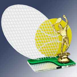 Акриловая награда Теннис, 17 (желтый), Размер: 17