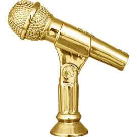 2344-100 Фигура Микрофон, золото, Цвет: З