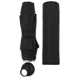 Зонт складной Floyd с кольцом, черный, Цвет: черный, Размер: длина 57 см