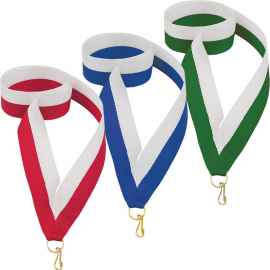 0021-253 Лента для медали 22мм (красный, белый), Цвет: красный, белый