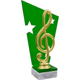 Акриловая награда Музыка, 22 (зеленый)
