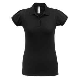 Рубашка поло женская Heavymill черная, размер S, Цвет: черный, Размер: S