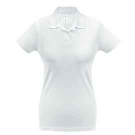 Рубашка поло женская ID.001 белая, размер XL, Цвет: белый, Размер: XL