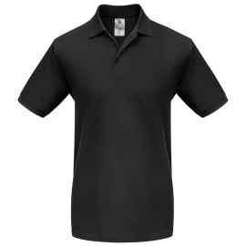 Рубашка поло Heavymill черная, размер S, Цвет: черный, Размер: S