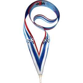 0025-ХОК Лента для медали хоккей (голубой), Цвет: голубой