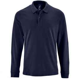 Рубашка поло мужская с длинным рукавом Perfect LSL Men темно-синяя, размер S, Цвет: темно-синий, Размер: S