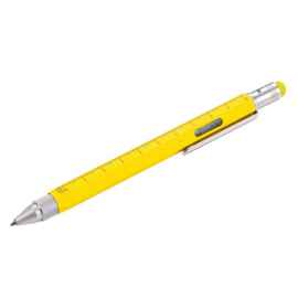 Ручка шариковая Construction, мультиинструмент, желтая, Цвет: желтый, Размер: 15х1х1 с