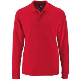 Рубашка поло мужская с длинным рукавом Perfect LSL Men красная, размер 3XL, Цвет: красный, Размер: 3XL